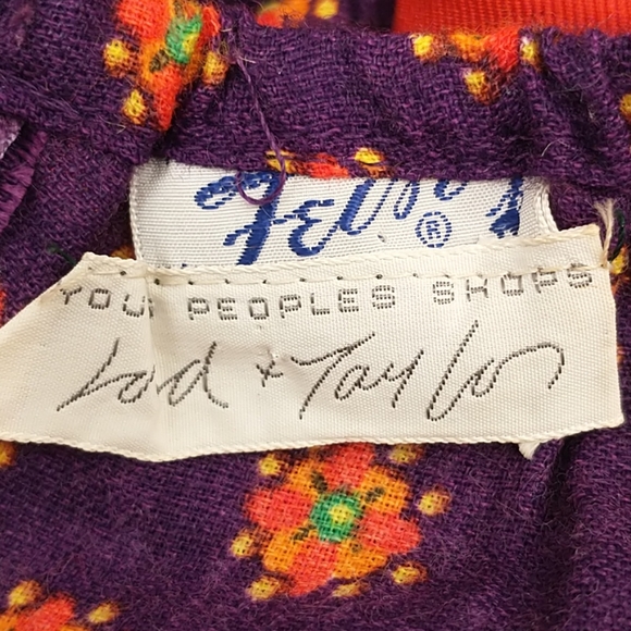 Rare Psychedelic Peasant Dress Vintage 70's Girls - Picture 8 of 11